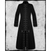 Men Gothic Coat Black Punk Pin Head Vampire Jacket Handmade Trench Coat